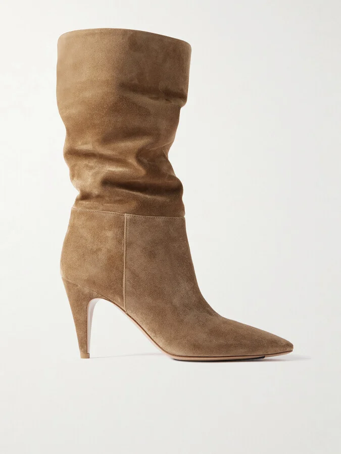 Gianvito Rossi - Elise 85 Suede Boots - Brown