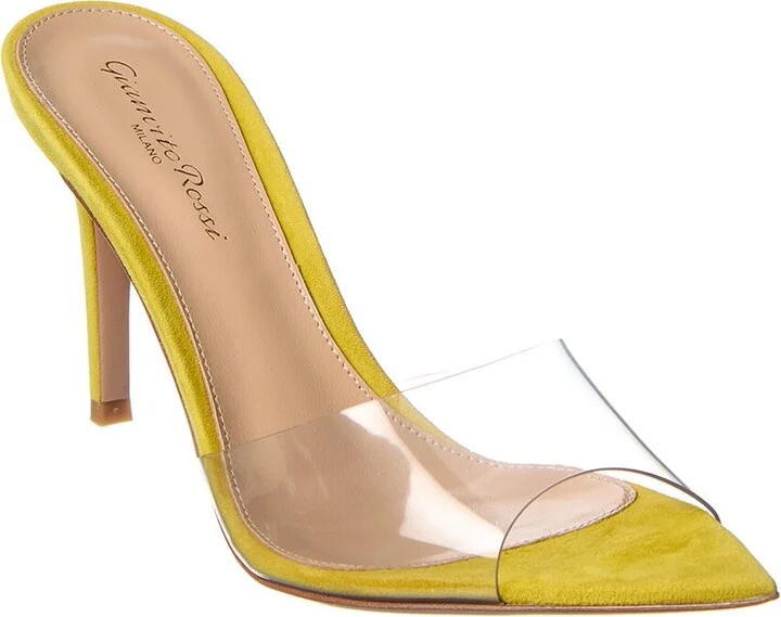 Gianvito Rossi Elle 85 Leather & Vinyl Sandal