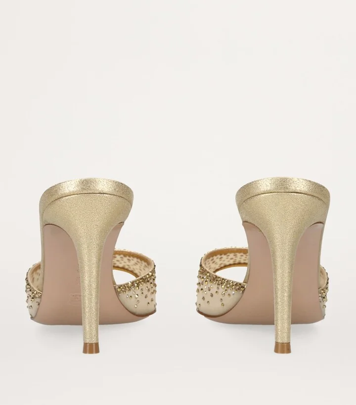Gianvito Rossi Embellished Rania Mules 85 - Image 2