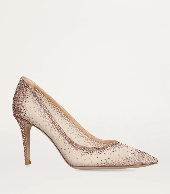 Gianvito Rossi Embellished Rania Pumps 85 - Image 4