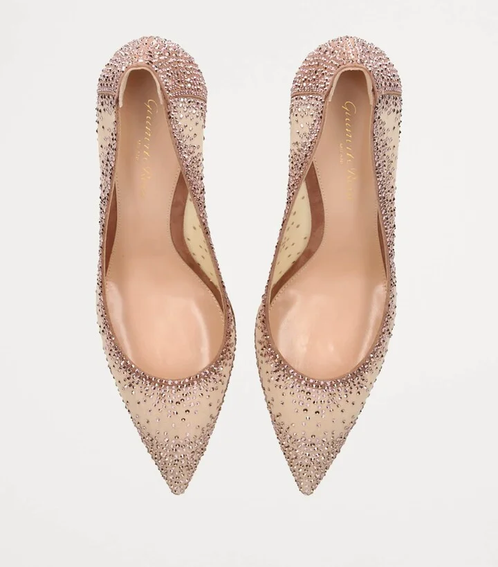 Gianvito Rossi Embellished Rania Pumps 85 - Image 6