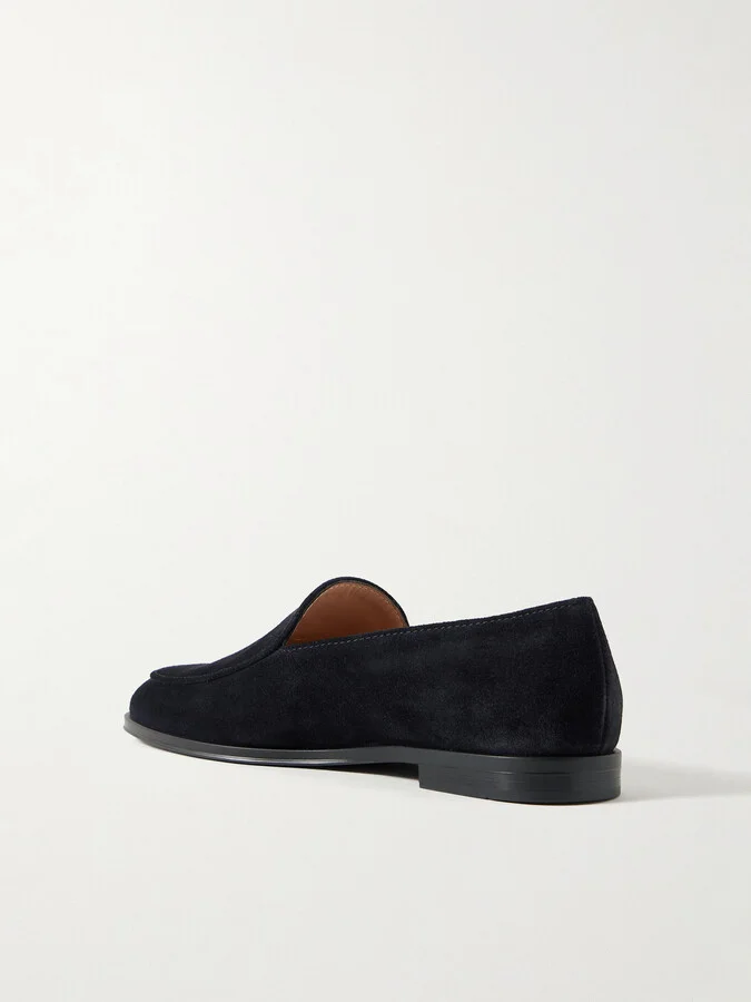 Gianvito Rossi - Embellished Suede Loafers - Blue - Image 3