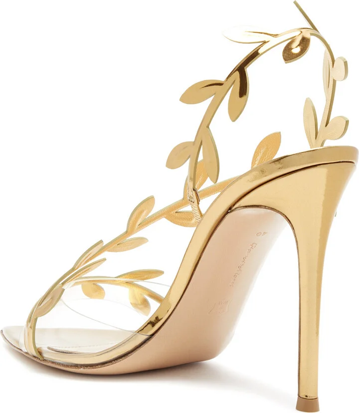 Gianvito Rossi Flavia 105 Metallic Leather Sandals - Image 2