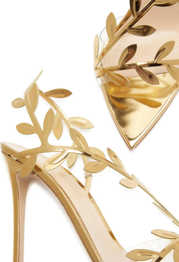 Gianvito Rossi Flavia 105 Metallic Leather Sandals - Image 4