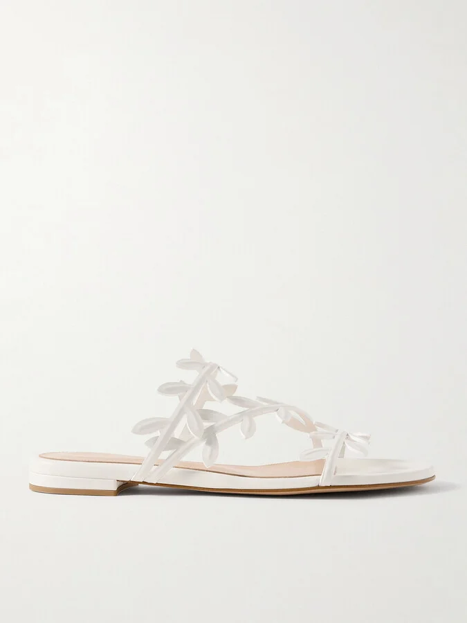 Gianvito Rossi - Flavia Leather Sandals - White