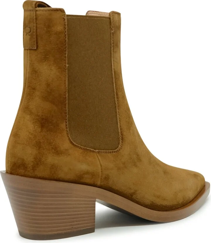 Gianvito Rossi G72901.45cuo.castexa Camel Suede Leather Boots - Image 3
