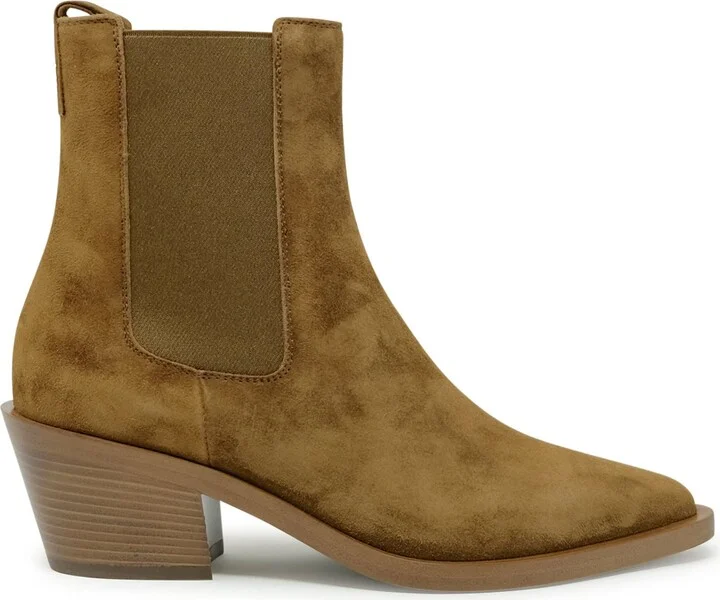 Gianvito Rossi G72901.45cuo.castexa Camel Suede Leather Boots