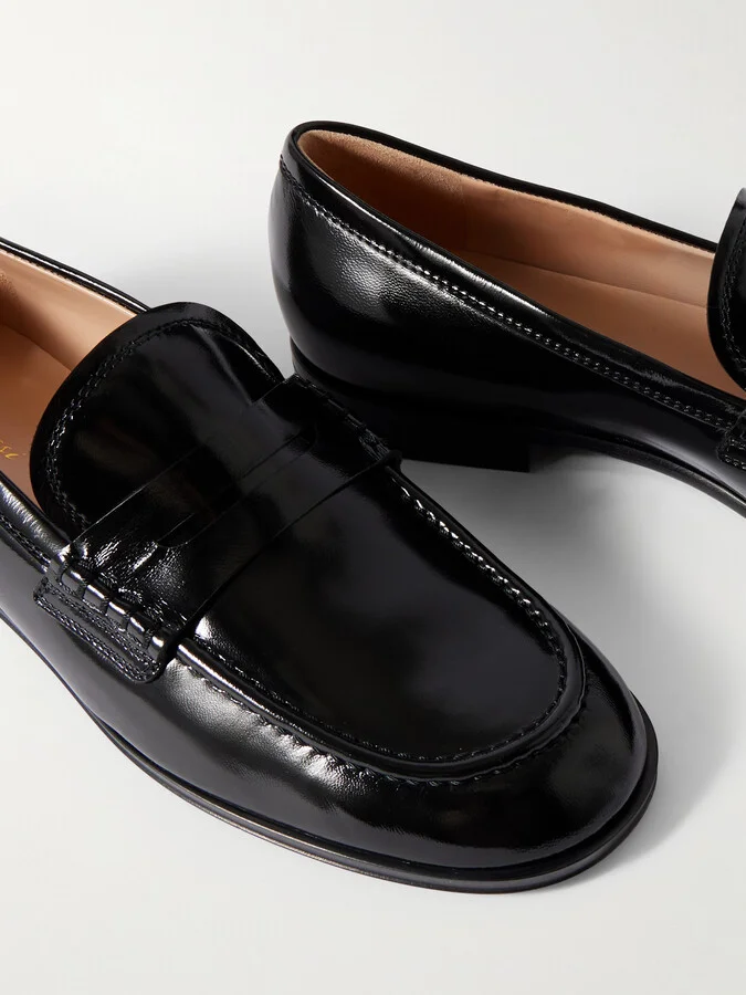Gianvito Rossi - Georgie Patent-leather Loafers - Black - Image 4