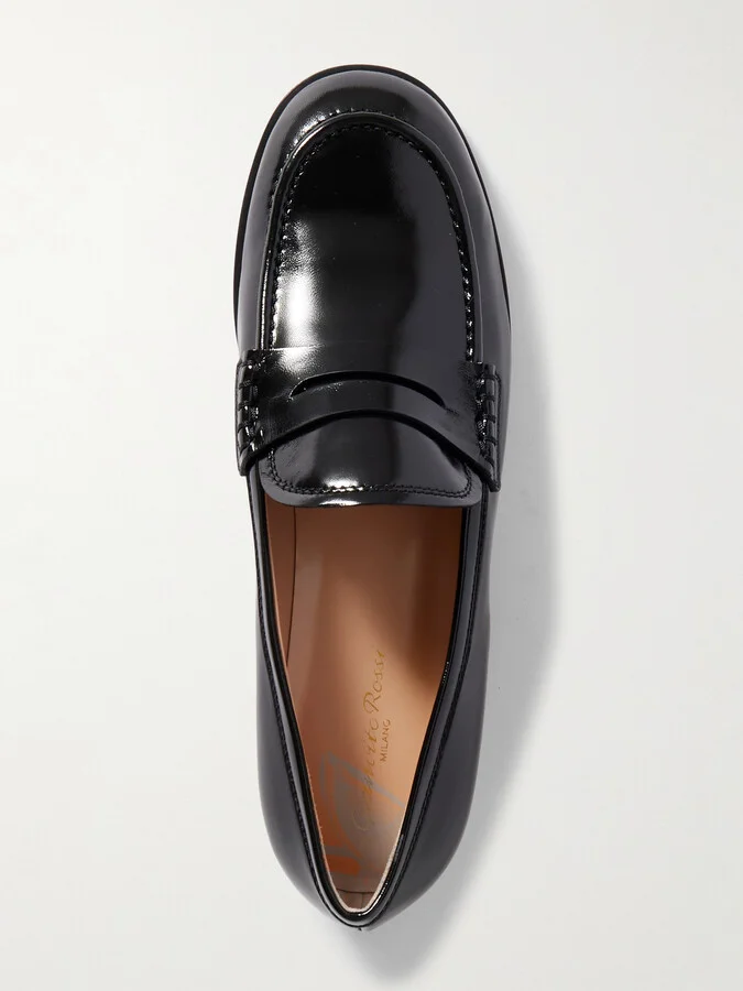 Gianvito Rossi - Georgie Patent-leather Loafers - Black - Image 5