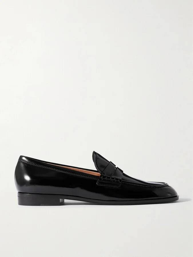 Gianvito Rossi - Georgie Patent-leather Loafers - Black