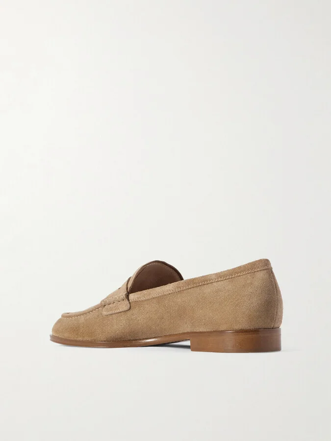 Gianvito Rossi - Georgie Suede Loafers - Brown - Image 3