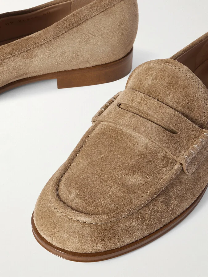 Gianvito Rossi - Georgie Suede Loafers - Brown - Image 4