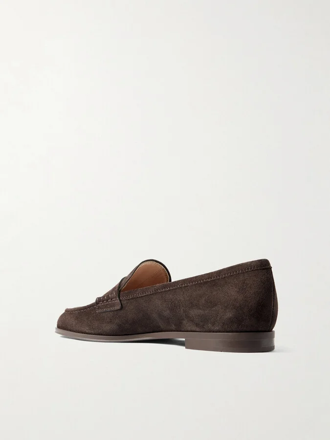 Gianvito Rossi - Georgie Suede Loafers - Brown - Image 3