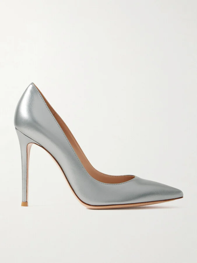 Gianvito Rossi - Gianvito 105 Metallic Leather Pumps - IT36