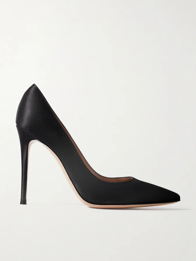Gianvito Rossi - Gianvito 105 Satin Pumps - Black