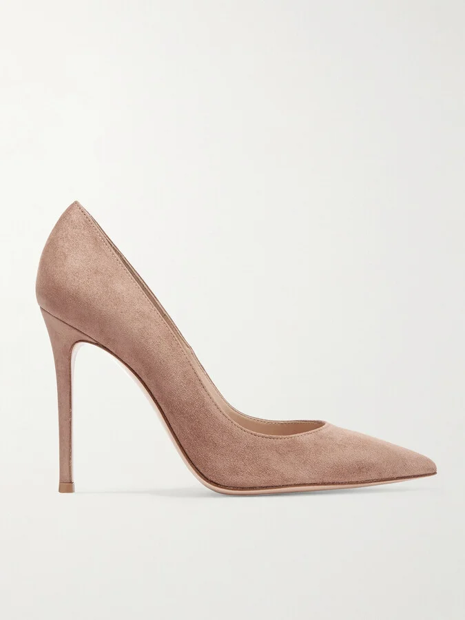 Gianvito Rossi - Gianvito 105 Suede Pumps - Neutrals