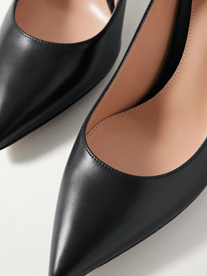 Gianvito Rossi - Gianvito 70 Leather Pumps - Black - Image 4