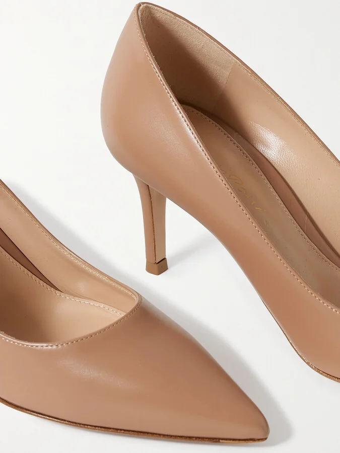 Gianvito Rossi - Gianvito 70 Leather Pumps - Neutrals - Image 4