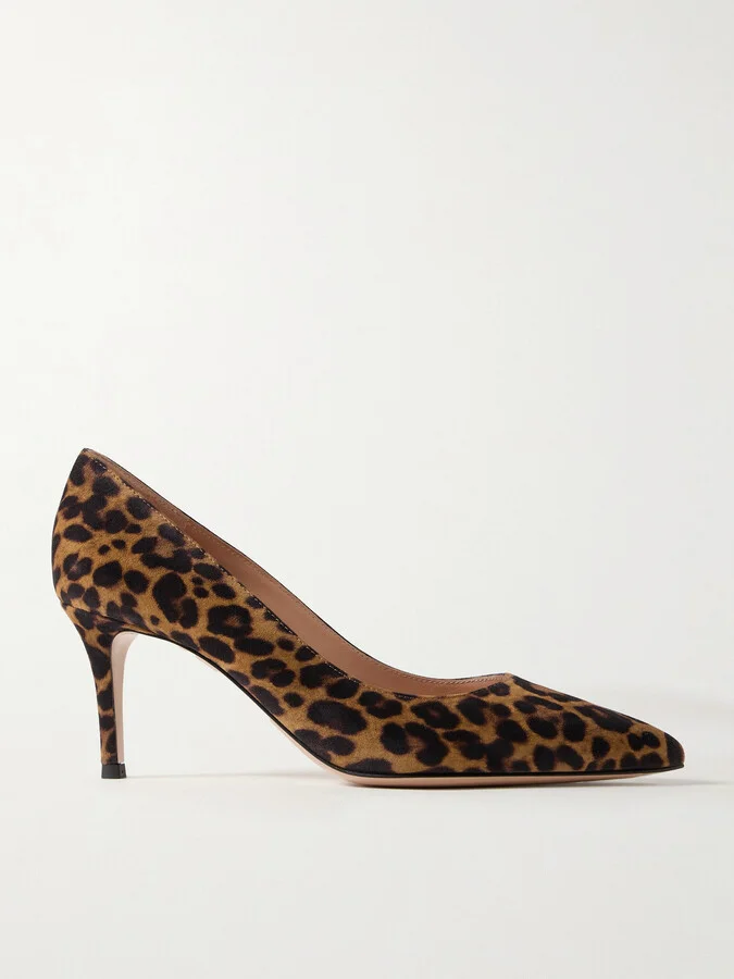Gianvito Rossi - Gianvito 70 Leopard-print Suede Pumps - Animal print