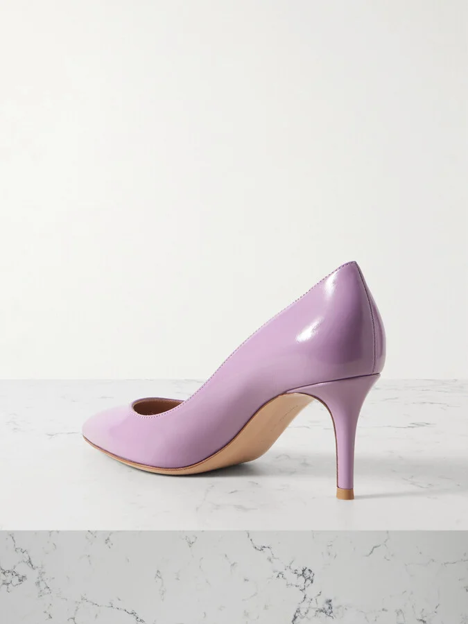 Gianvito Rossi - Gianvito 70 Patent-leather Pumps - Purple - Image 3
