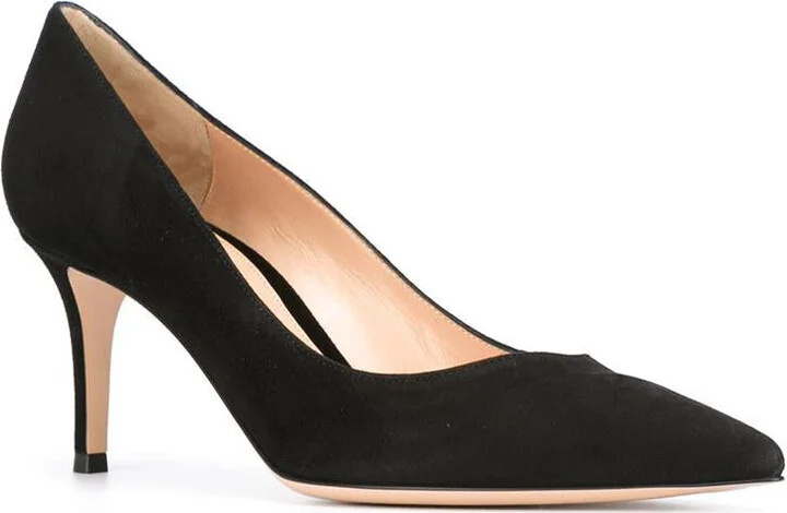 Gianvito Rossi Gianvito 70 Suede Leather Pumps - Image 2