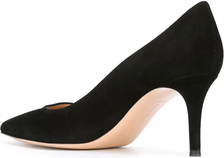 Gianvito Rossi Gianvito 70 Suede Leather Pumps - Image 3