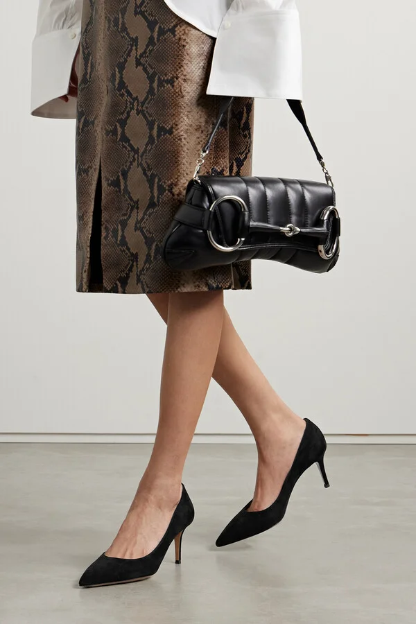 Gianvito Rossi - Gianvito 70 Suede Pumps - Black - Image 2