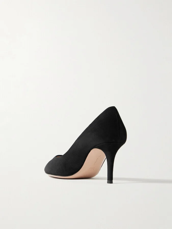 Gianvito Rossi - Gianvito 70 Suede Pumps - Black - Image 3