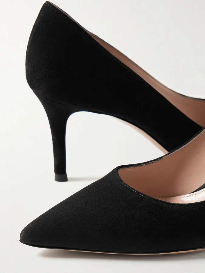 Gianvito Rossi - Gianvito 70 Suede Pumps - Black - Image 4