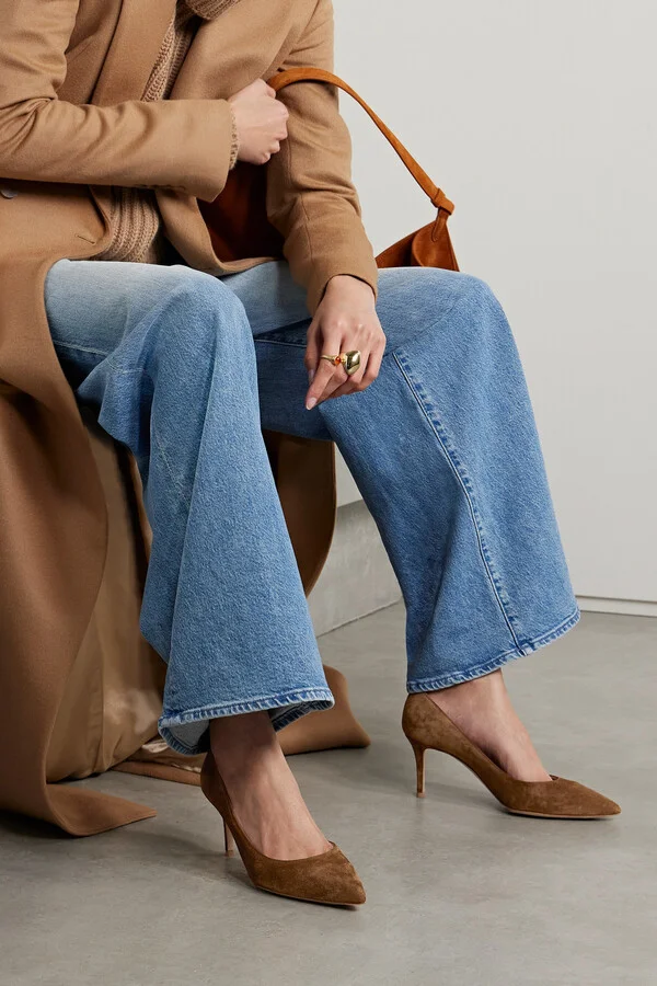 Gianvito Rossi - Gianvito 70 Suede Pumps - Brown - Image 2