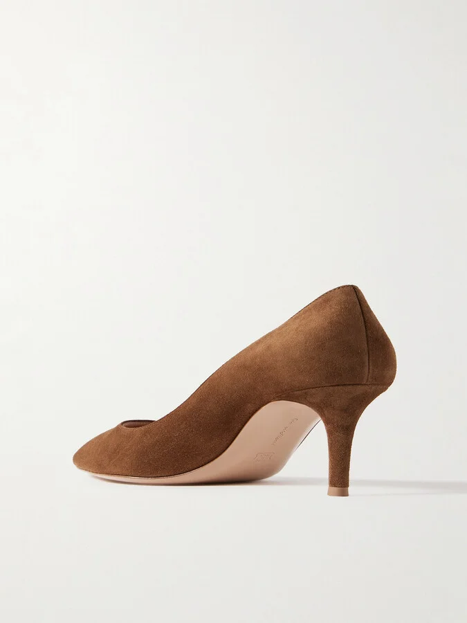 Gianvito Rossi - Gianvito 70 Suede Pumps - Brown - Image 3