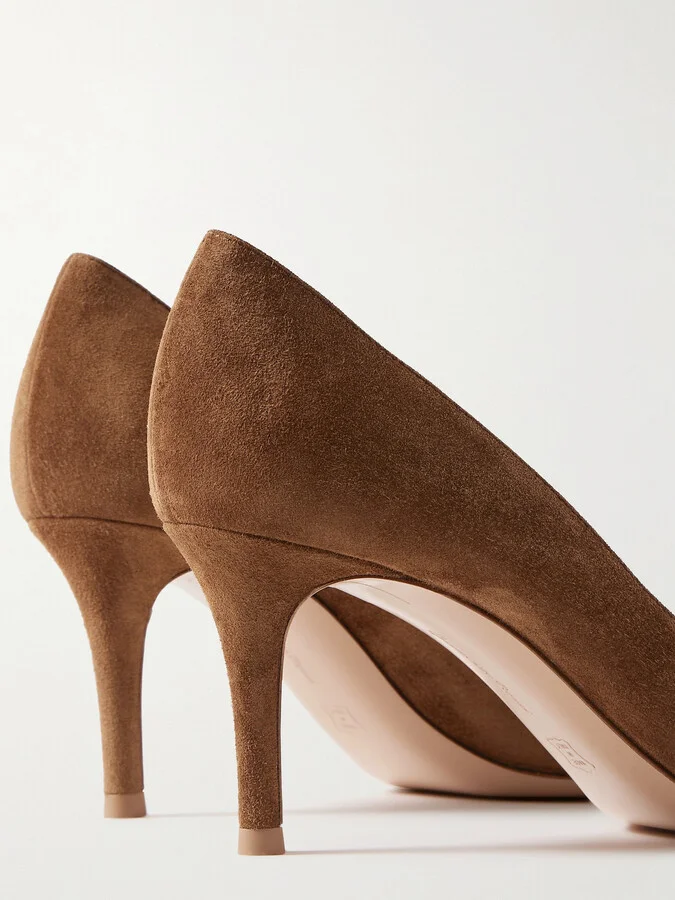 Gianvito Rossi - Gianvito 70 Suede Pumps - Brown - Image 4