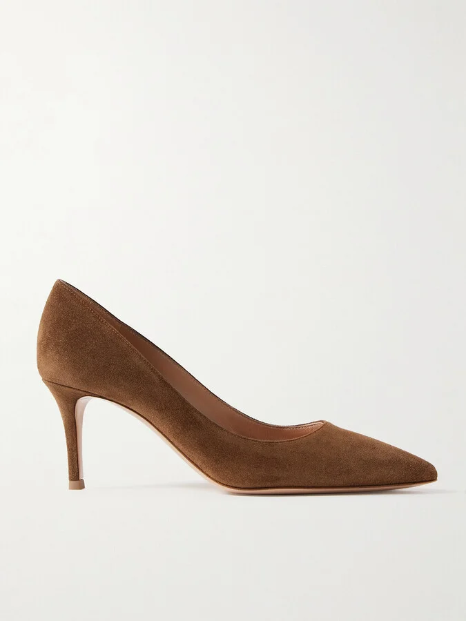 Gianvito Rossi - Gianvito 70 Suede Pumps - Brown