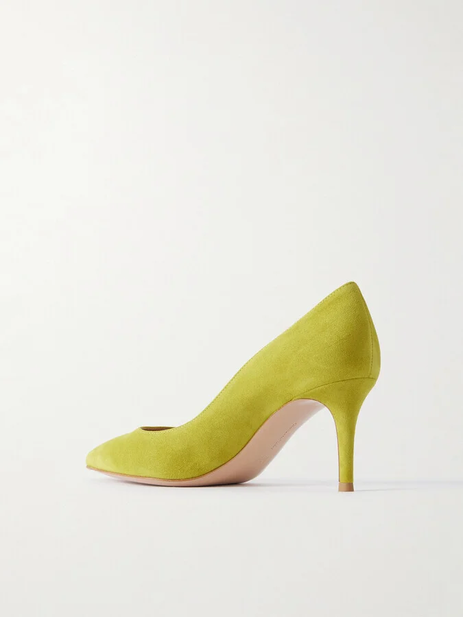 Gianvito Rossi - Gianvito 70 Suede Pumps - Green - Image 3
