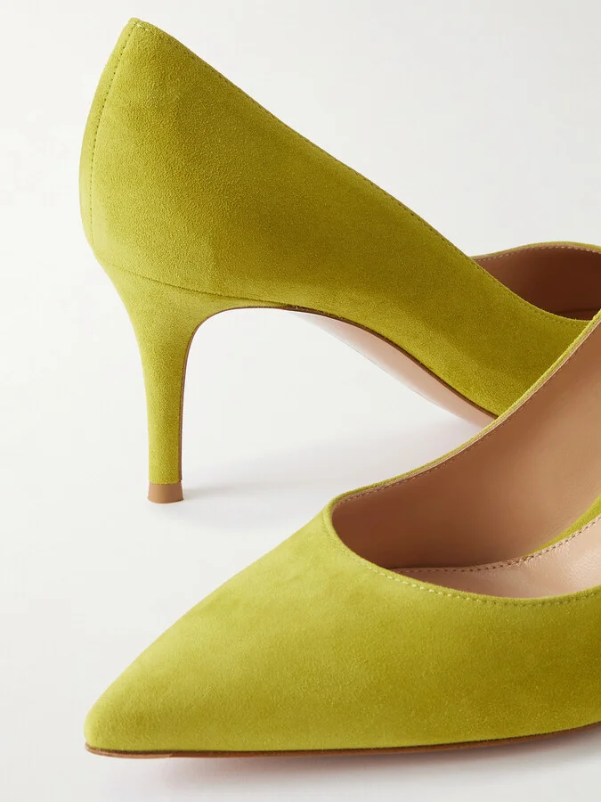 Gianvito Rossi - Gianvito 70 Suede Pumps - Green - Image 4