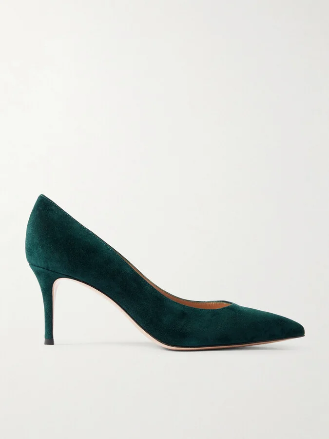 Gianvito Rossi - Gianvito 70 Suede Pumps - Green