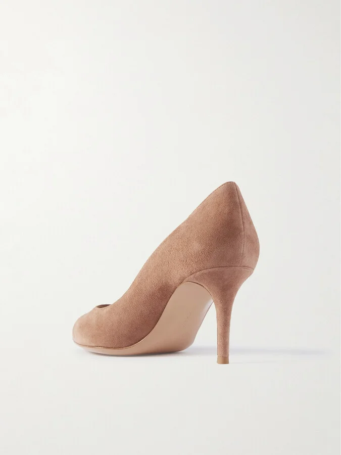 Gianvito Rossi - Gianvito 70 Suede Pumps - Neutrals - Image 3