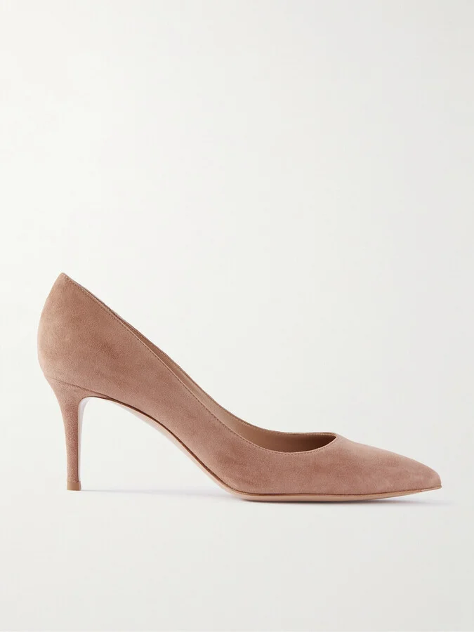 Gianvito Rossi - Gianvito 70 Suede Pumps - Neutrals