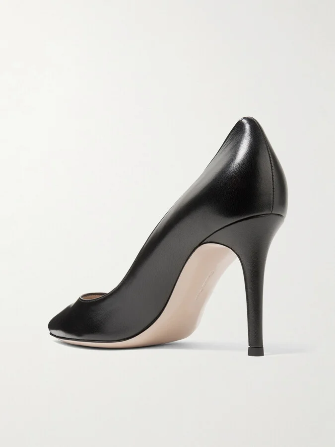 Gianvito Rossi - Gianvito 85 Leather Pumps - Black - Image 3