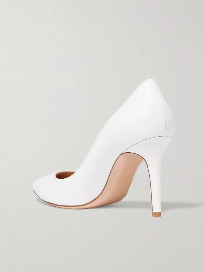Gianvito Rossi - Gianvito 85 Leather Pumps - White - Image 3