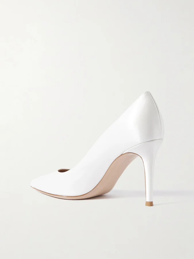 Gianvito Rossi - Gianvito 85 Satin Pumps - White - Image 3