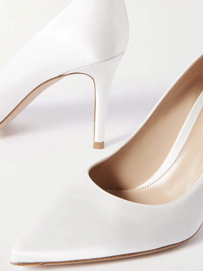 Gianvito Rossi - Gianvito 85 Satin Pumps - White - Image 4