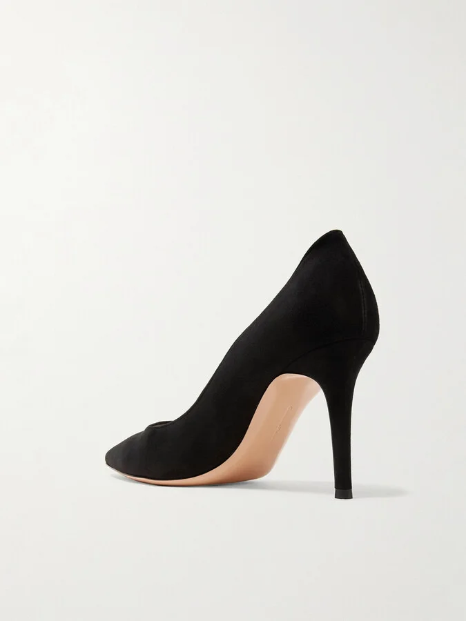 Gianvito Rossi - Gianvito 85 Suede Pumps - Black - Image 3