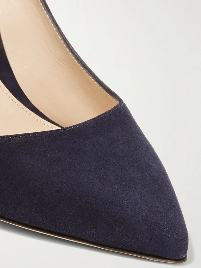 Gianvito Rossi - Gianvito 85 Suede Pumps - Blue - Image 4