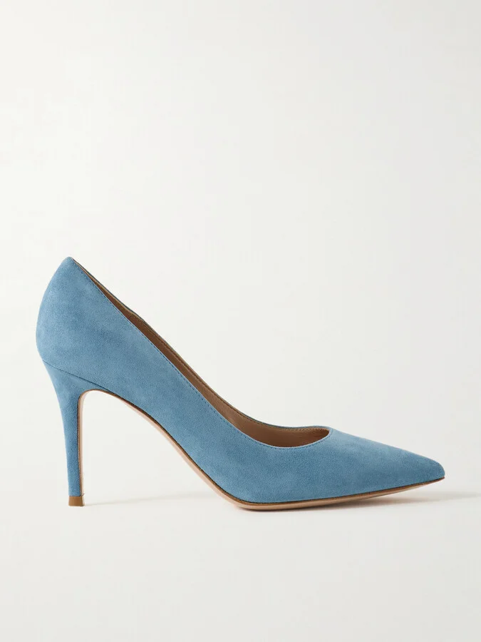 Gianvito Rossi - Gianvito 85 Suede Pumps - Blue