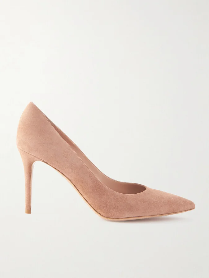 Gianvito Rossi - Gianvito 85 Suede Pumps - Neutrals