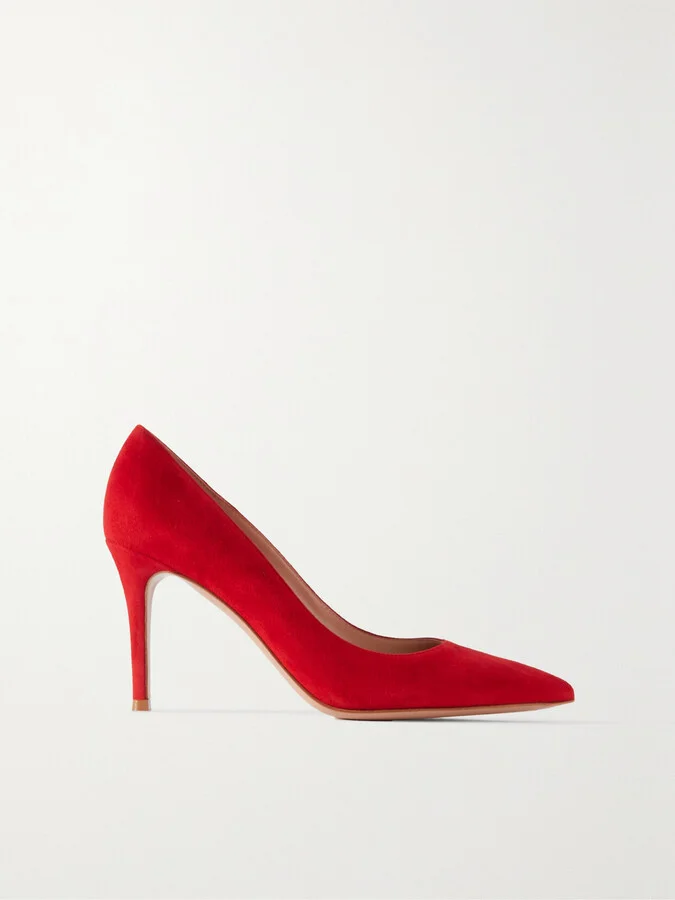 Gianvito Rossi - Gianvito 85 Suede Pumps - Red
