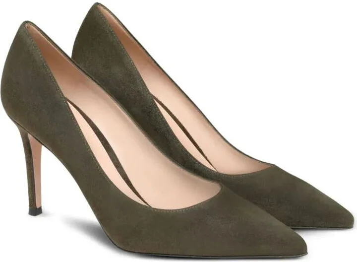 Gianvito Rossi Gianvito 85 Suede Pumps Shoes - Image 2