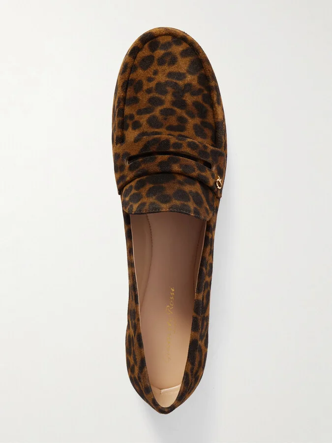Gianvito Rossi - Giorgia Leopard-print Suede Loafers - Animal print - Image 5