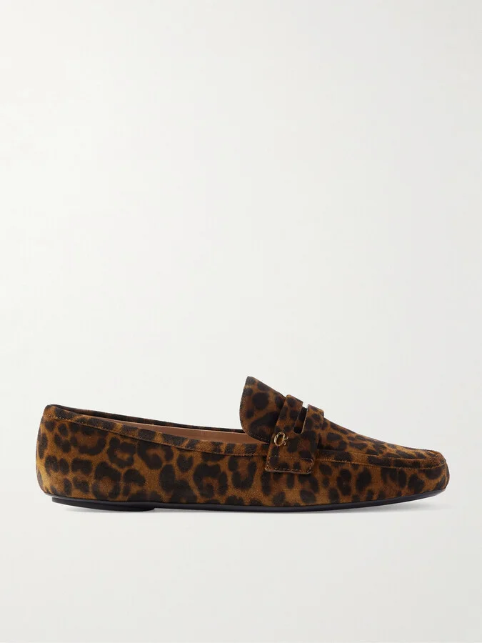 Gianvito Rossi - Giorgia Leopard-print Suede Loafers - Animal print